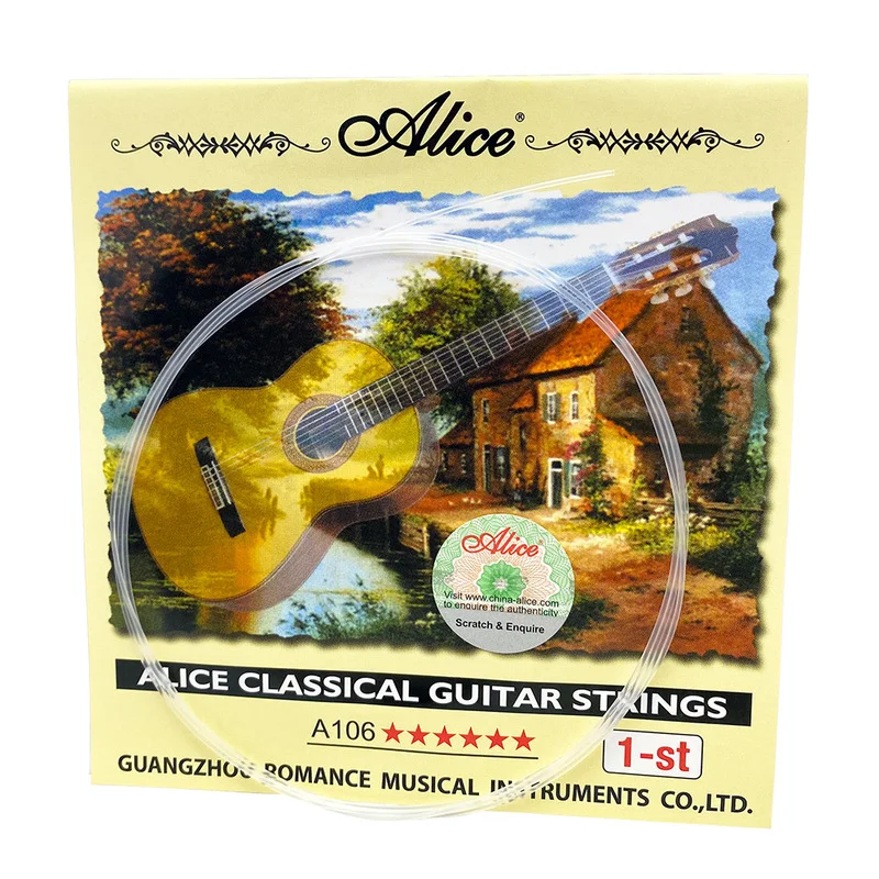 

SC12 Guitar Six Strings Nylon Silver Plating Set Super Light for Acoustic Classic Guitar 6pcs/set Acoustic Guitar Strings