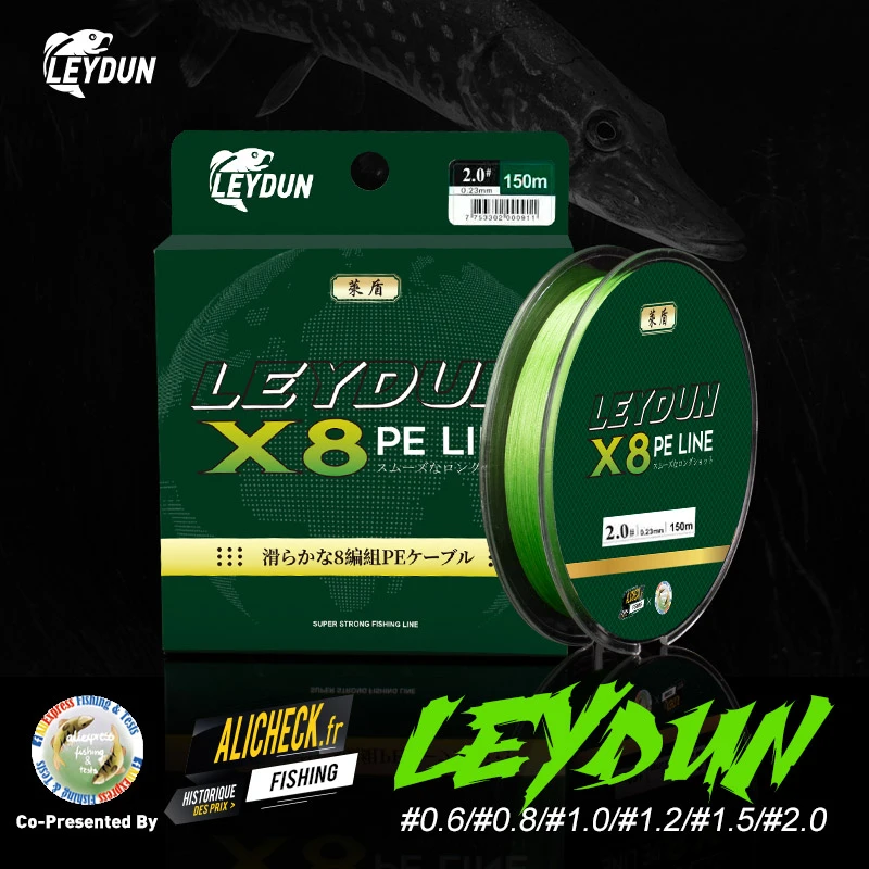 Leydun Micro Fishing Lines 8 Strands Braided Pe 100m 150m Japan Smooth
