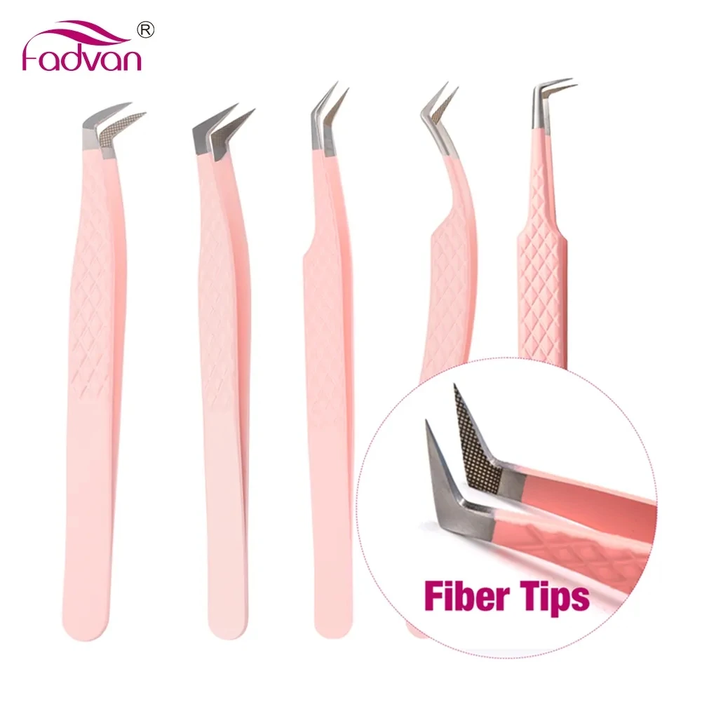 FADVAN Fiber Tip Eyelash Extensions Tweezers precision tweezers make up tools