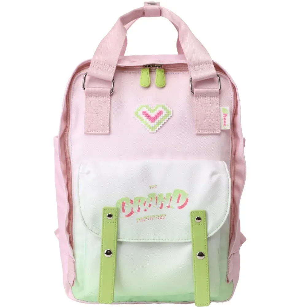 Gradient Color Nylon Waterproof Backpacks Women Fashion Cute Backpack Teenagers Girls Simple Versatile Large Capacity School Bag