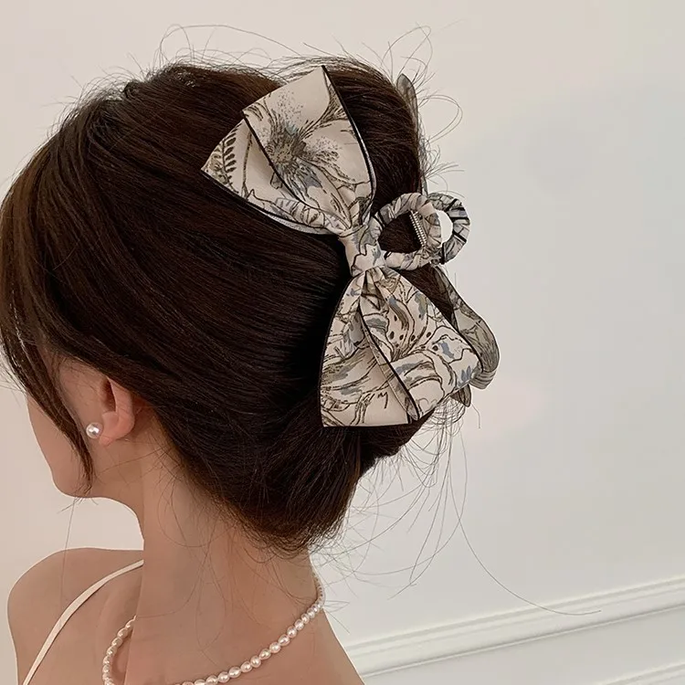 1pc Tinte Fee Stil Große Schmetterling Knoten Haar Clip frauen Neue Chinesische Stil Kopfbedeckung Haar Clip – Detail 5