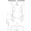 Cressfield Bonded Leather High-Back Chair, Brown/Silver  gaming chairs  office chairs 2
