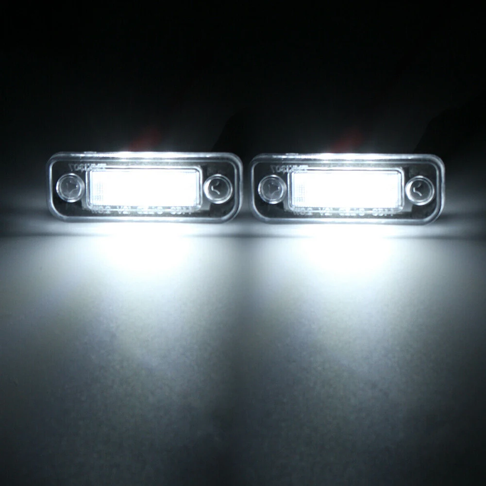 LED 번호판 라이트 램프, 오류 없음, 메르세데스 벤츠 W203 5D W211 W219 R171 DC 12V 3 SMD 백색광 LED 번호판 LED 