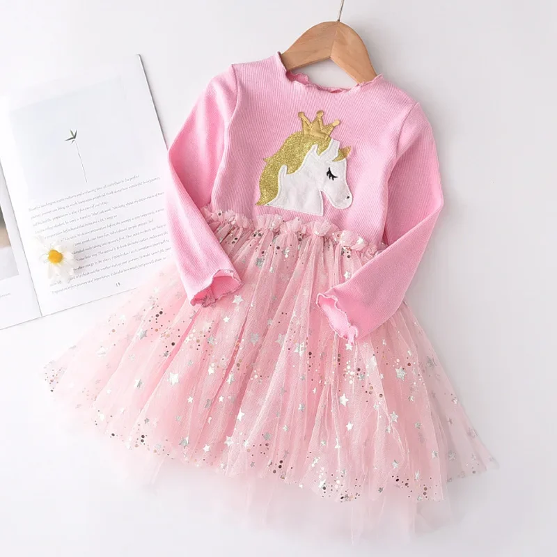 Toddler Girls Dress Knit Casual Costume Rainbow Girl Christmas Party Dresses