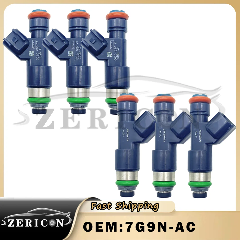 6pcs Brand New 7G9NAC 7G9NAC Fuel Injector For Volvo S60 S80 V60 V70