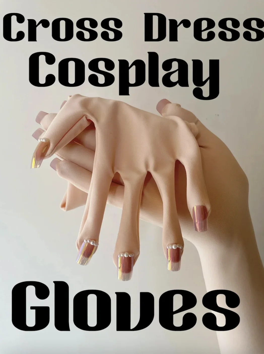 Luxury Customzie Pink Flesh/Flesh Spandex Zentai Nail Gloves Men\'s Cosplay Kigurumi Long Gloves With Nails Service Crossdress
