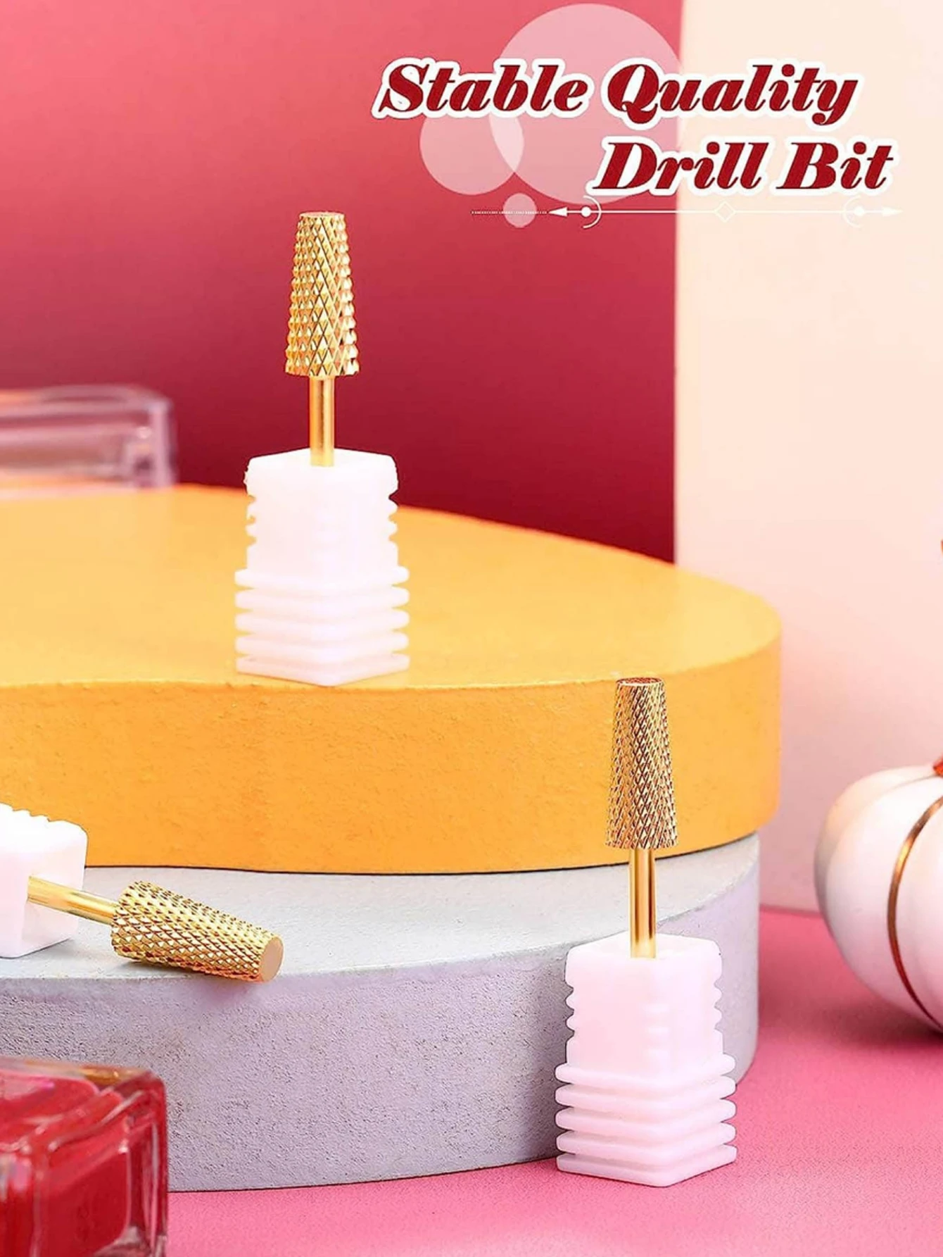 Nail Drill Bits 3/32'' - Small Barrel Carbide Bit  for Professional Finish, Gently Remove, Buff & Polish Gel Nails, Nail Art Ped - 3