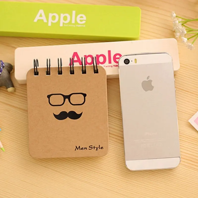 2pcs Beard Glass Notepad Creative Students Pocketbook Diary Portable Notebook Party Gifts School Christmas Gifts For Students
