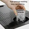 Small Size Black Hidden  Kitchen sink Single bowl Bar  Stainless Steel Balcony  Concealed  With cup washer 5