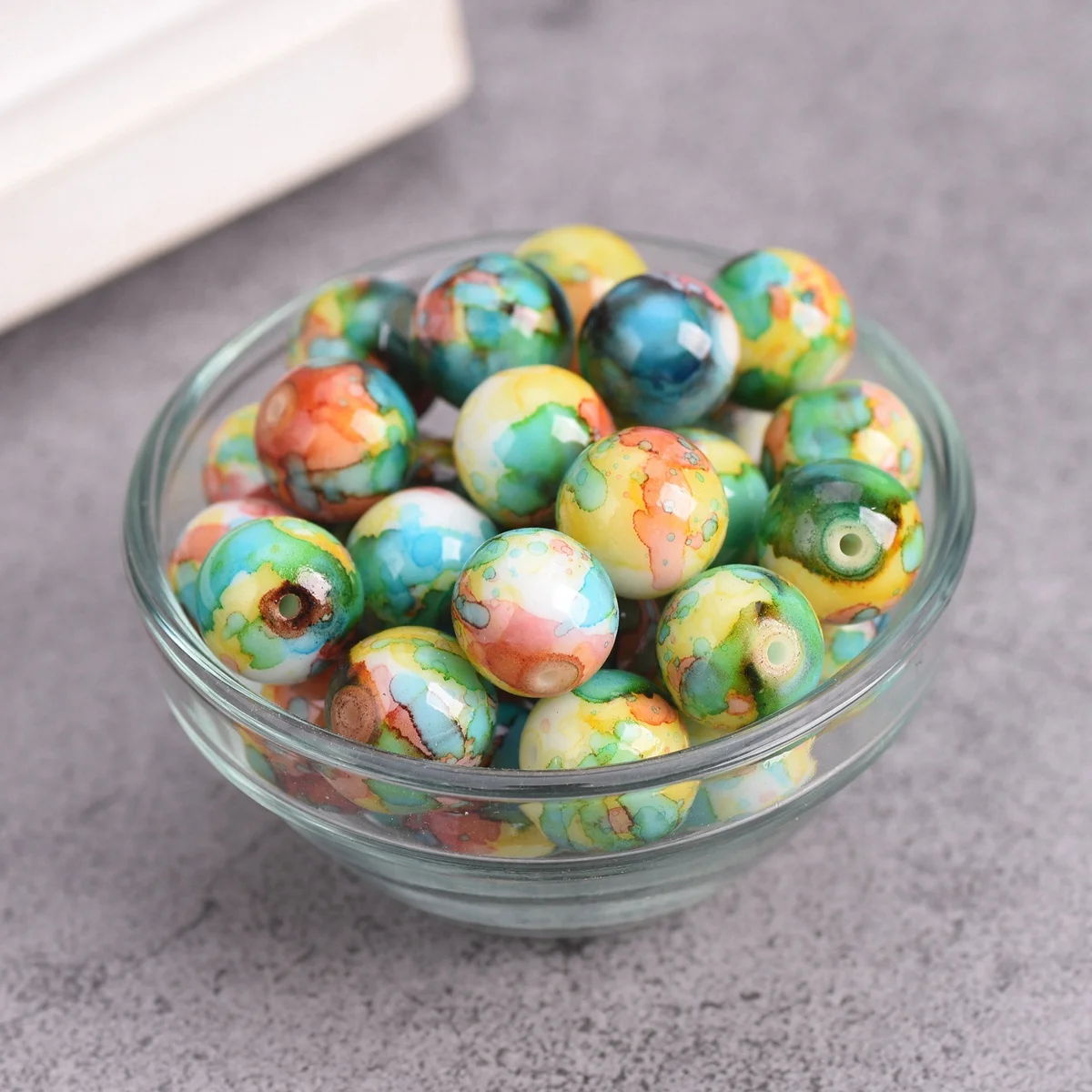 Colorful Round 6mm 8mm 10mm 12mm Coated Painting Opaque