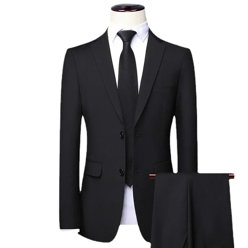 Men Suit 3 Pieces Blazers 2 Sets Wedding Formal Korean Clothing