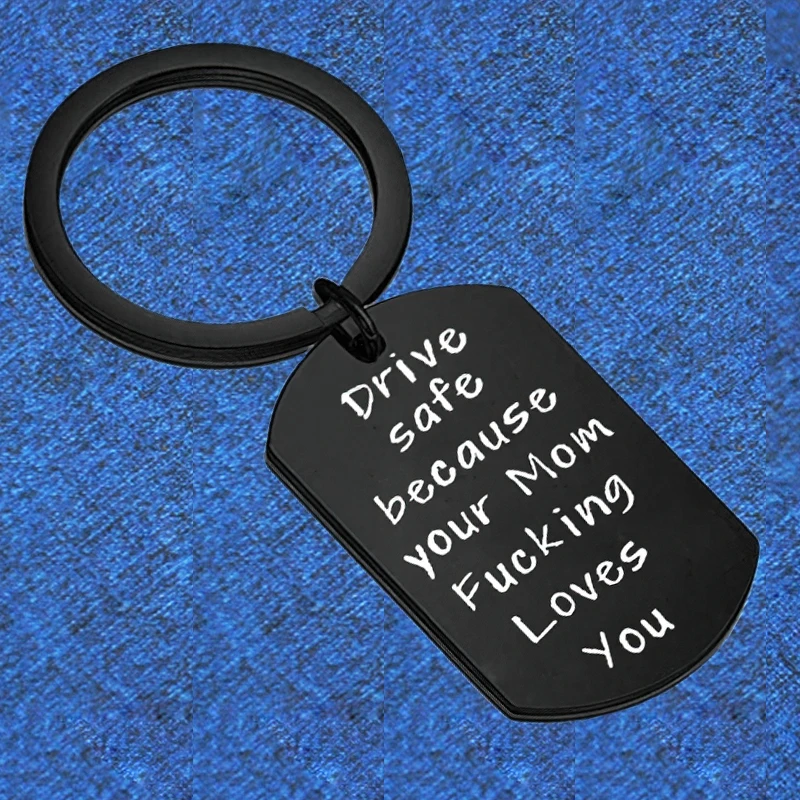 Daughter Son Driver Gifts Keychain Pendant Metal Driver Safe Key Chain