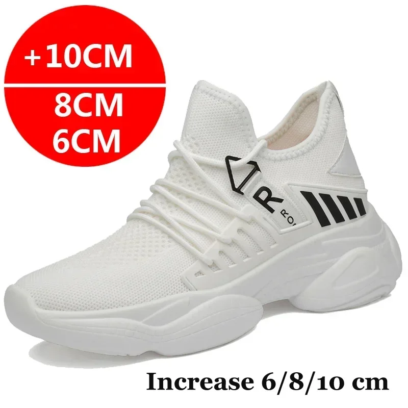 Luxury brand Men Elevator Shoes Man Casual Shoes Hidden Heels 8cm 6cm Height Increasing Shoes Height Increase Shoes 4