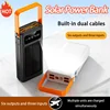 200000mAh Solar Power Bank High-capacity Built-in Cables External Battery LED Light Power Bank For iPhone Samsung Xiaomi 2025 1
