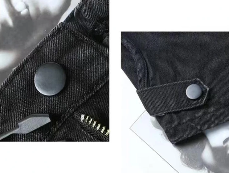 Punk Womens Denim Shorts Cargo Black Biker Short Pants For Women To Wear With Waist Pocket Outdoor Offer High Quality Hot Jeans