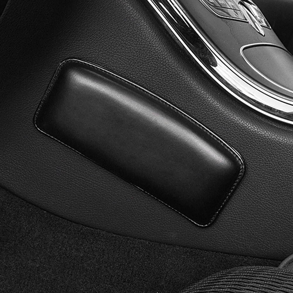 Knee Cushion Leather Knee Pad for Car Interior Pillow Comfortable Elastic Cushion Memory Foam Universal Thigh Support Accessories 18X8.2cm