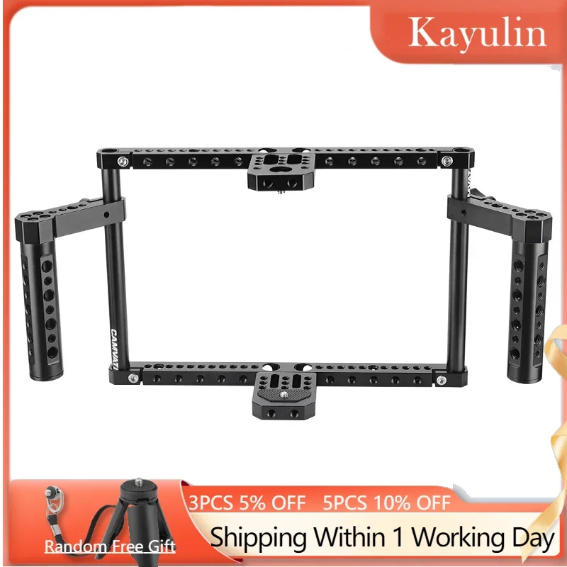 

SZRIG Simple Monitor Cage Kit 172mm In Height For 7"- 10" On-camera Monitor With Adjustable Cheese Handgrips