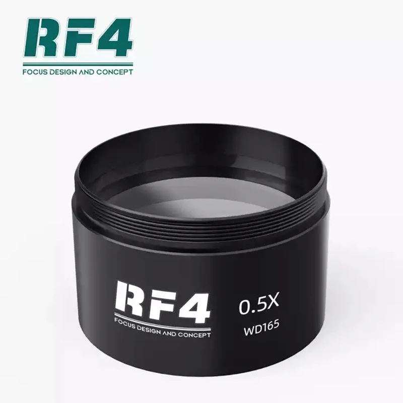 RF4 WD165 0.5X 0.7X Auxiliary Objects Lens Microscope Camera Lens For Trinocular Stereo Zoom Microscope Barlow Glass