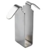1pc Bathroom Shower Door Hook Stainless Steel Over Glass Door Shower Towel Rack Double Sided Frameless Bathroom Hanger Punch 5
