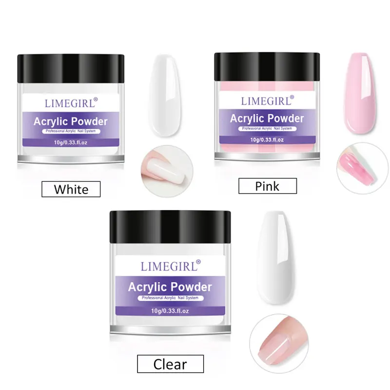 Nail Kit Nail Crystal Powder Acrylic Liquid Set With Brush For Nails Extension Carving Beginner