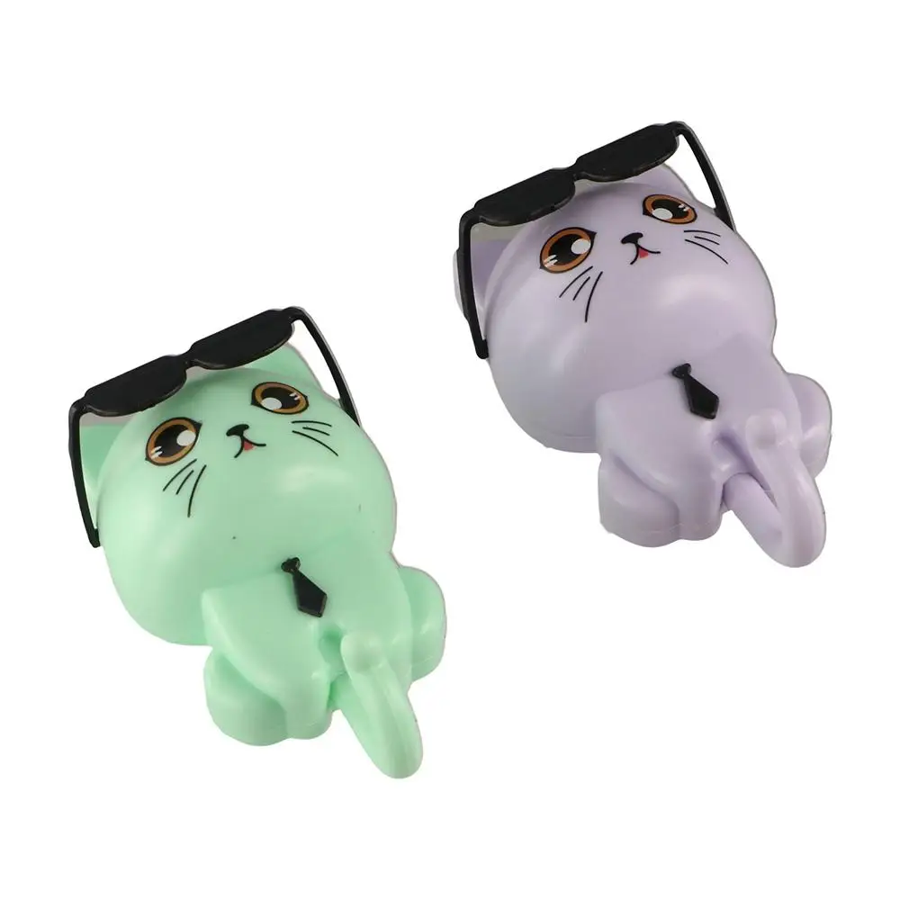 Funny Plastic Cartoon Cat Hooks Decorative Waterproof Sunglasses Cat Hooks Wall Hanging Key Hangers for Home 5