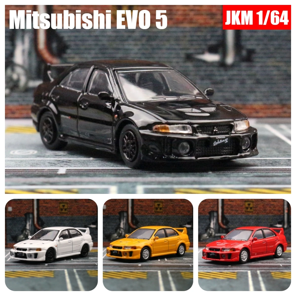 1:64 Mitsubishi Lancer Evolution V EVO 5 игрушечный автомобиль 1/64 JKM литой металлический Супер спортивный автомобиль модель миниатюрный коллекционный подарок