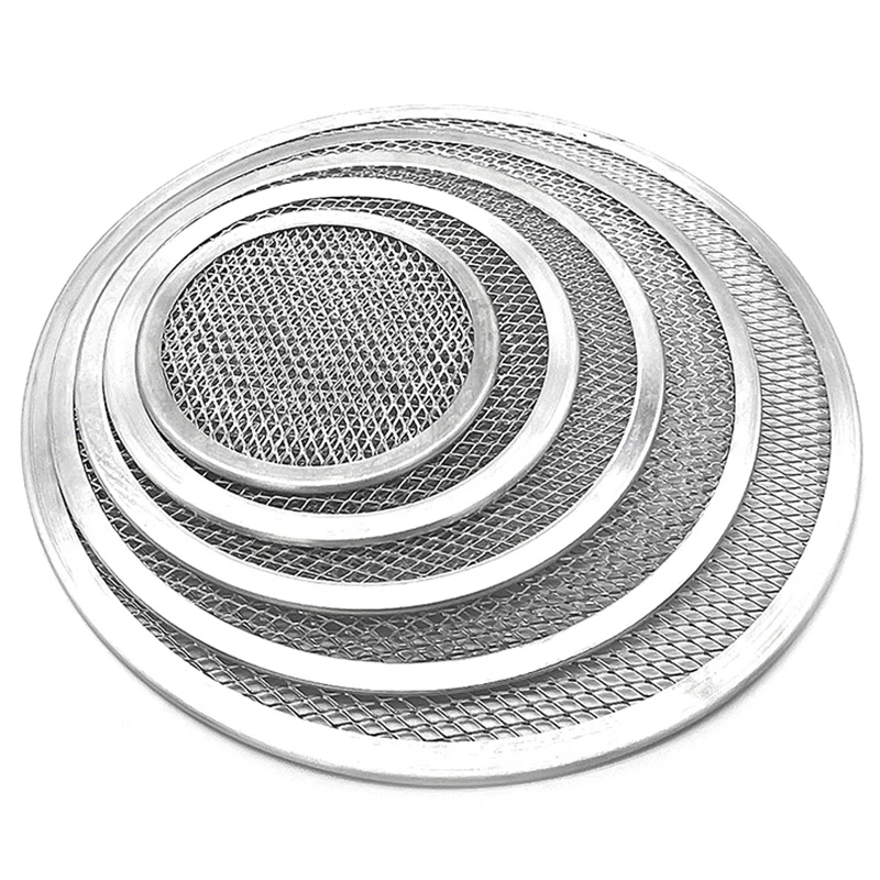 

6-12inch Non-stick Pizza Screen Pan Seamless Aluminum Alloy Net Bakeware Kitchen Tool Round Pancake Pizza Pastry Baking Tray New