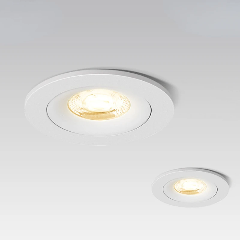 

Ultra-Thin Downlight LED Embedded Headless Lamp Living Room Ceiling Lamp 7.5 Hole Adjustable Angle Aisle Cob Spotlight