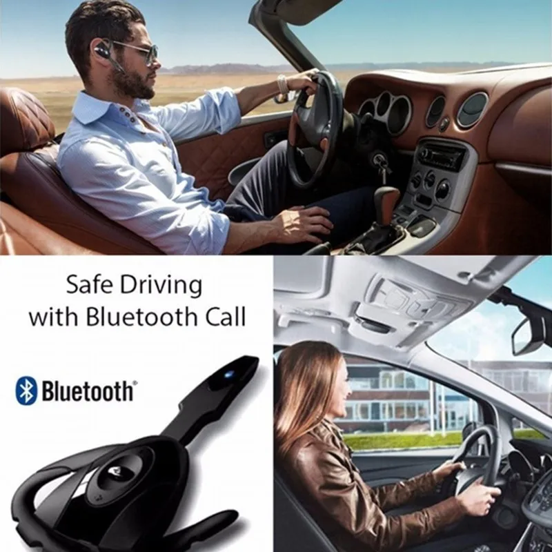 Wireless Headphones Business Earphones Bluetooth-Compatible Headset Microphone Rechargeable Standby Car Driving Sport Handsfree 3