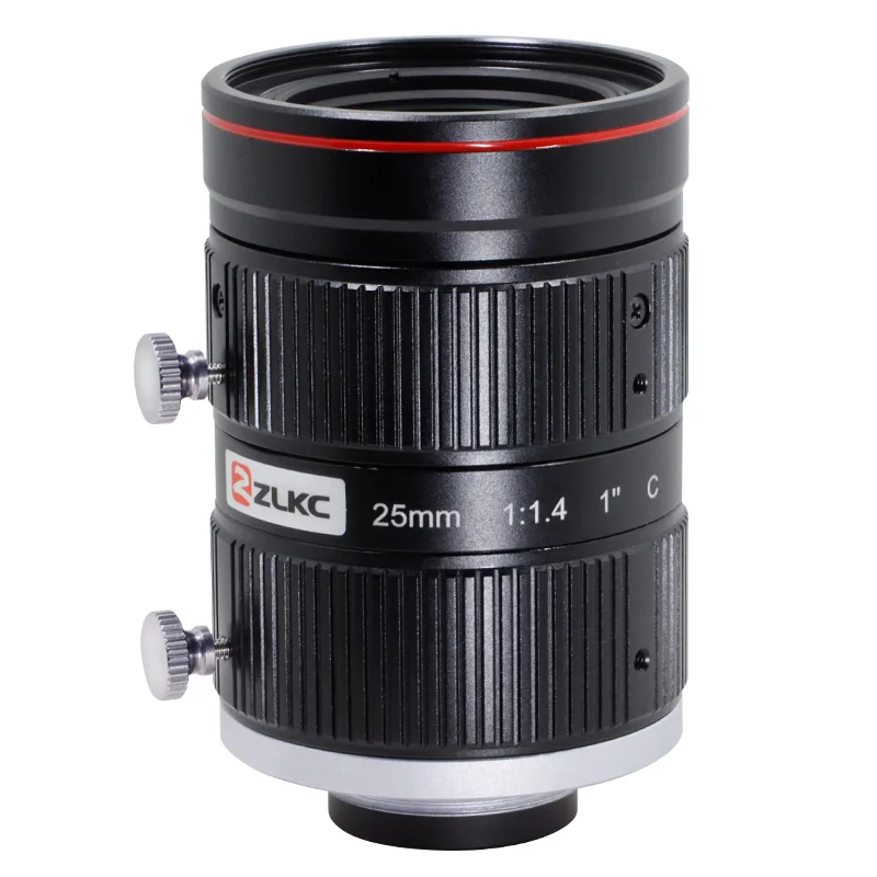ZLKC F1.4 대구경 렌즈 FA 카메라 25mm 고정 초점거리 1.1인치 고해상도 렌즈 12MP C-마운트 수동 조리개 머신 비전 카메라