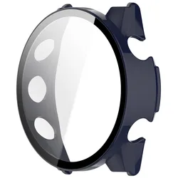 Premium Tempered Glass Screen Protector with Durable Hard Case - 42mm (Dark Navy)
