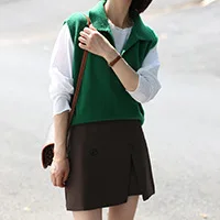 Matte PU leather short skirt for women 2022 Spring New Korean high waist show thin temperament short skirt white tennis skirt