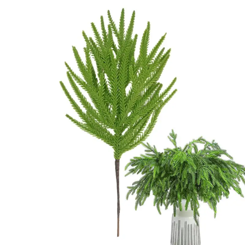 

Christmas Pine Branches Norfolk Pine Artificial Branches Artificial Cedar Snow Pine Branches Desktop Living Room Kitchen Decor