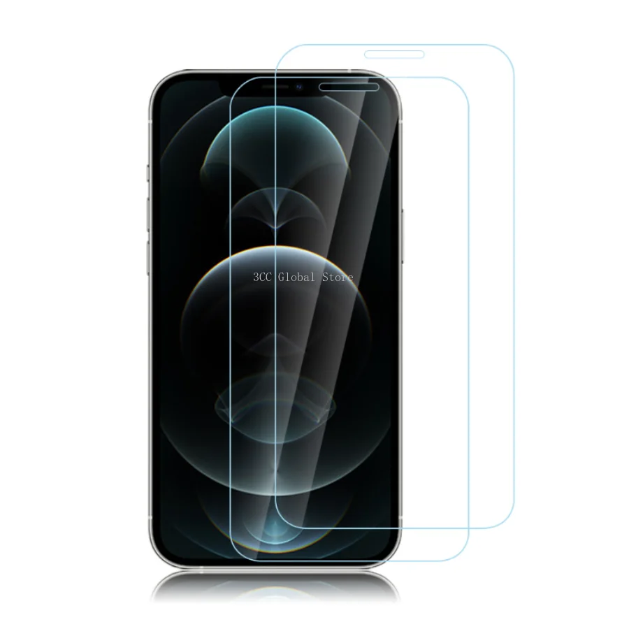 

2 шт., противоударное закаленное защитное стекло для iPhone 12 11 15 13 14 Pro Max X XR XS Max 7 8Plus