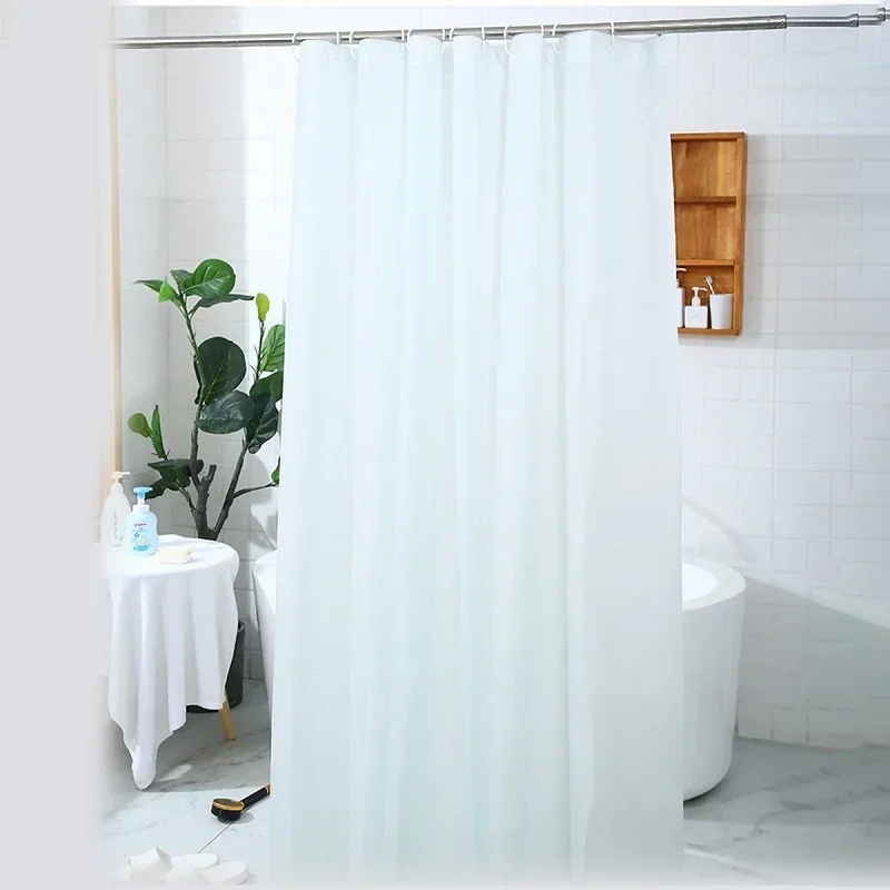 180x180cm PEVA Bathroom Shower Curtain with Hooks Waterproof Thickening Bath Curtain Home Shower Accessories