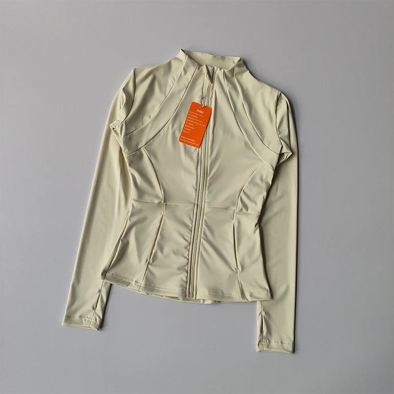 Women Sports Jacket Zip Fitness Yoga Shirt Workout Running