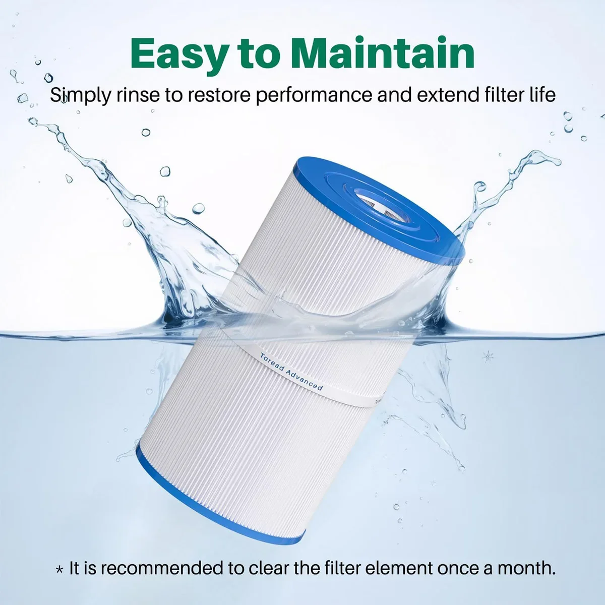 Description Picture 5 of itemC-6430 Hot Spring Spa Filter cartridge Compatible for Watkins 31489, Filbur FC-3915, Pleatco PWK30, P/N0969601 73178 73250 71825