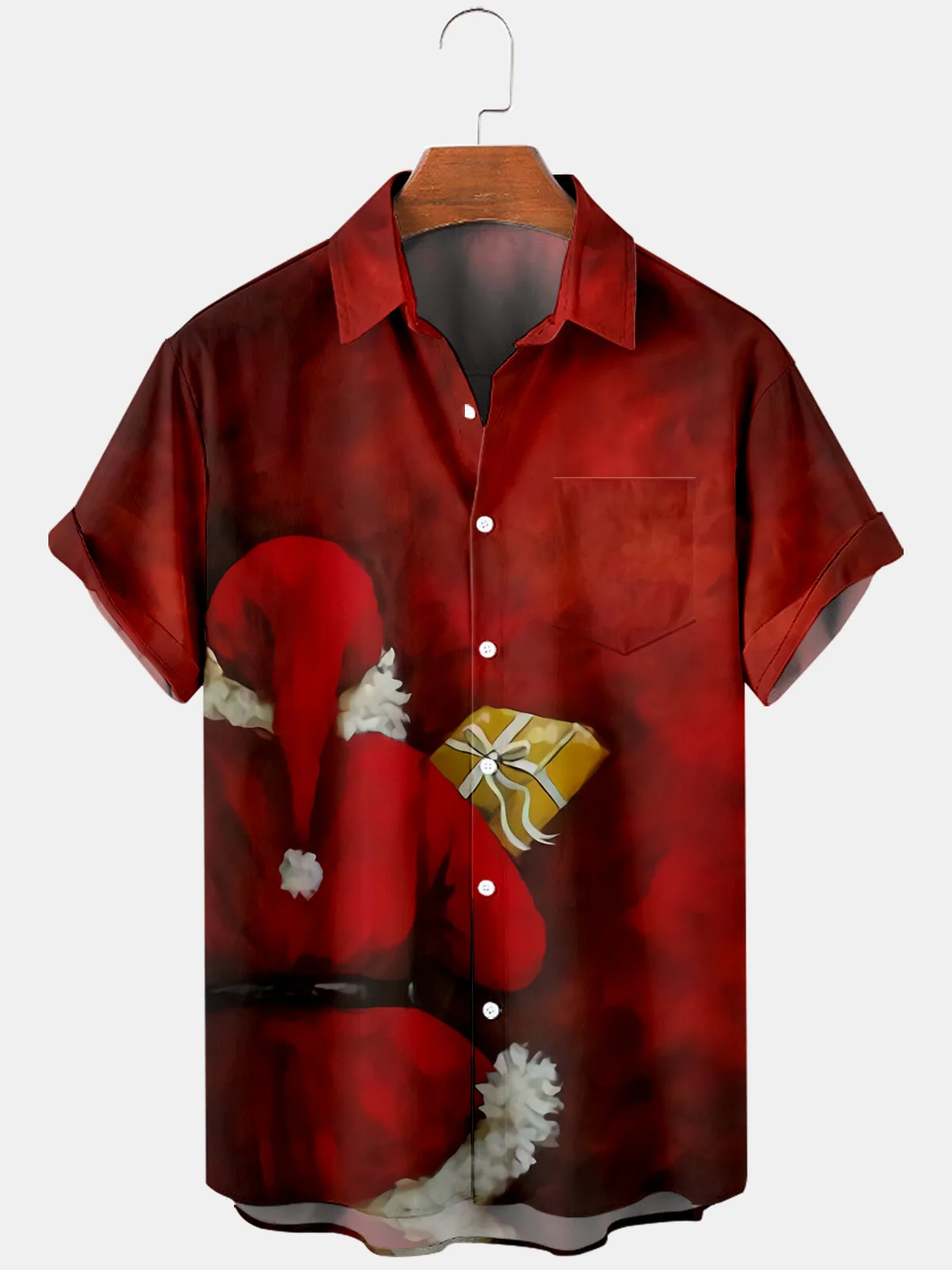 New Christmas Shirt Plus Size Santa Claus 3D Print Poacket shirts for Men Vintage Y2K Clothes Streetwear earrings christmas santa claus beading earrings in multicolor size one size