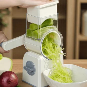 1Pcs Rotary Vegetable Cutter Slicer  Multi Functional Drum Hand Cranked Vegetable Potato Slicer Manual Cheese Chopper Machine
