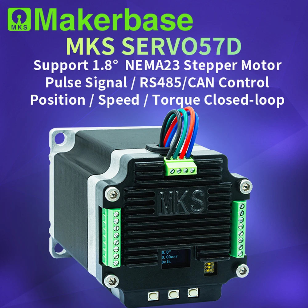 Impressora 3d do Cnc do Motorista do Motor Deslizante do Laço Fechado de Servo57d Nema23 de Makerbase Mks para Gen_l Foc Silencioso e Eficiente