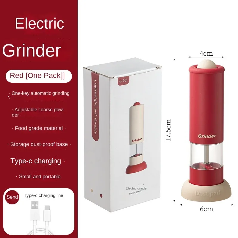 Kitchen Tools Pepper Grinder Charging Household Electric Stainless Steel Grinding Movement