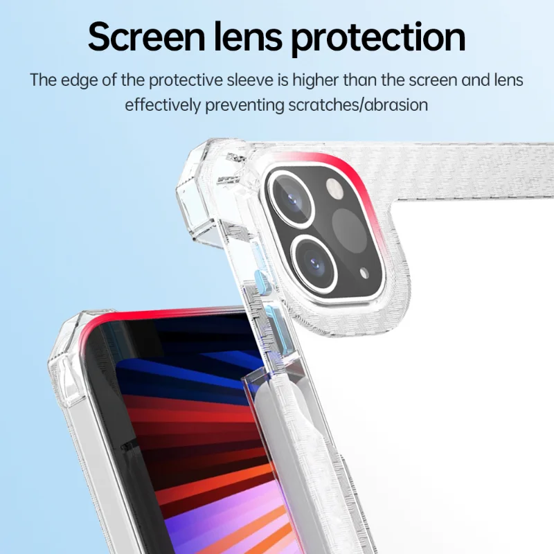 For iPad Case 2022 Pro 11 10th Generation 10.9 Air 5 4 10.2 7/9th 2021 Mini 6 10.5 2018 9.7 5th 6th 12 9 Transparent Cover Funda 3