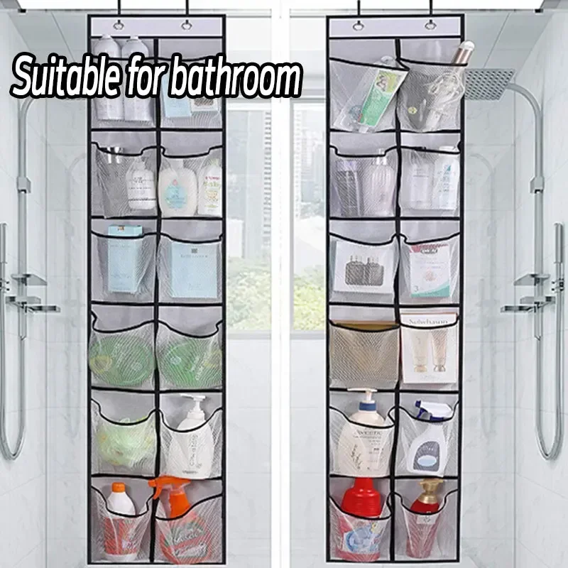 Hanging shoe rack organizer Over the Door Shoe Organizer 12/14 Large Breathable Mesh Pockets slippers organizer shoe storage 3
