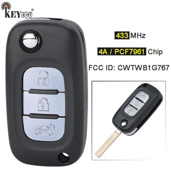 Keyforkess 433MHz 4A / PCF7961 Chip FCC ID: muslimp Remote Key Remote Car Key Fob per Smart Forfour Smart Fortwo 2015-2017
