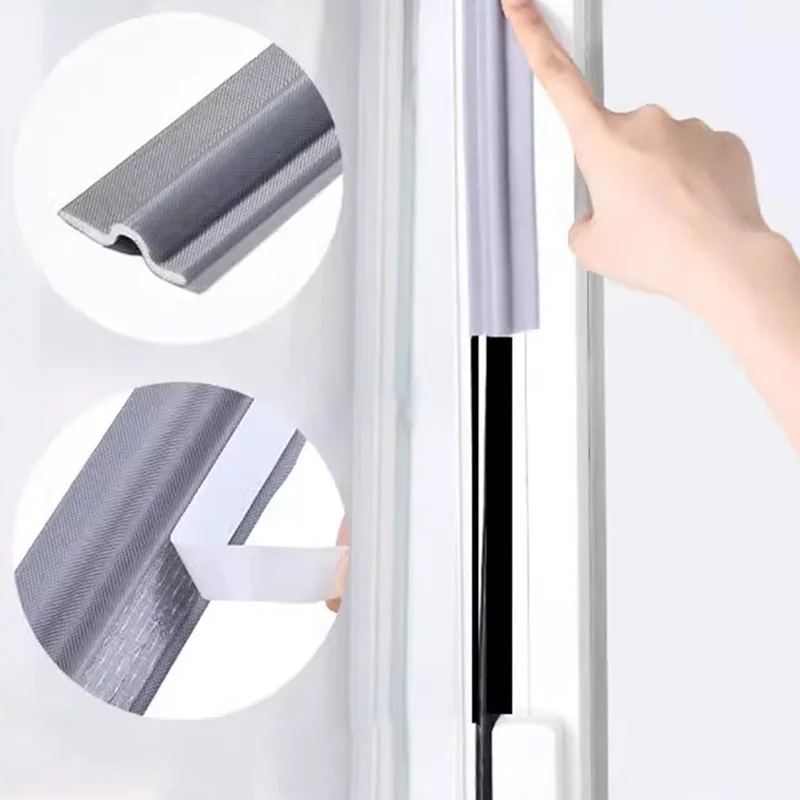 40m Self Adhesive Anti Collision Window Seal Strip SoundProof and Windproof Foam Door Rubber Strip for Sliding Windows