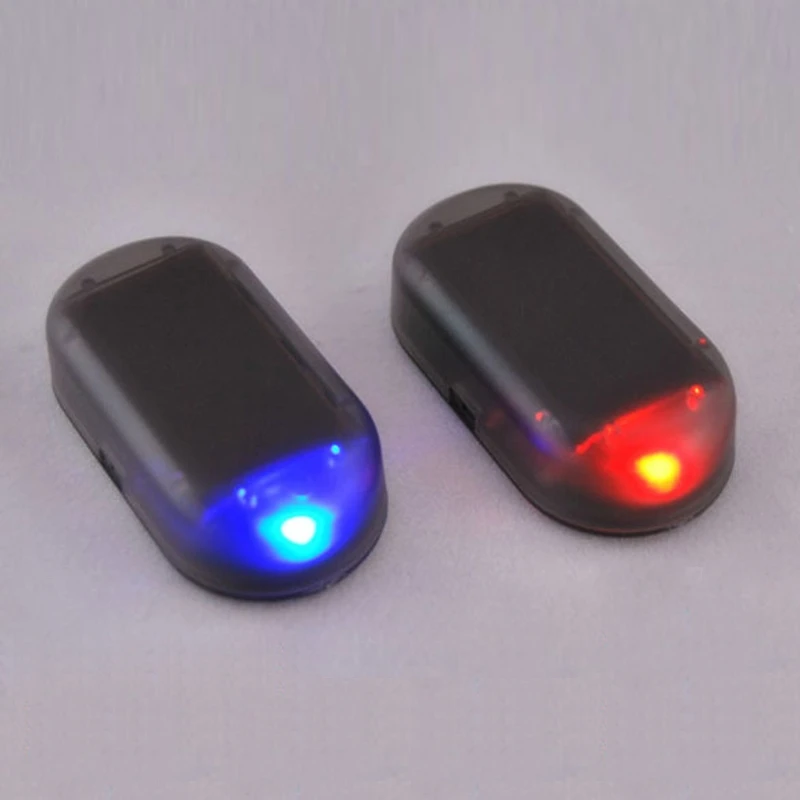 HYS Universal Car Solar Power Simulated Dummy Alarm Warning Car Anti Theft Caution Flashing Led Light Car Fake Security Light Security System Warning Theft Flash Blinking I.453176637