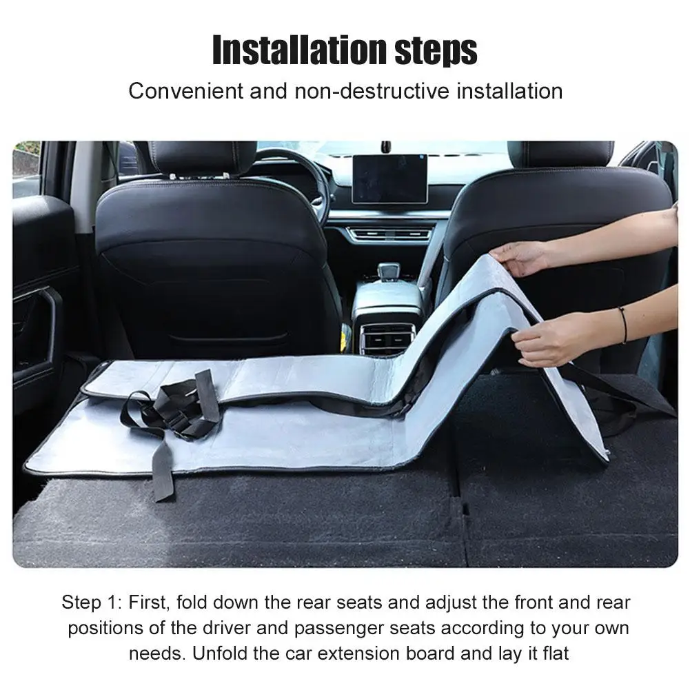 Car Camping Bed Pad Foldable Travel Mattress Non Inflatable Car Extra Long Mattress Universal For Tesla Model Y/3 Ford Honda Mat 5