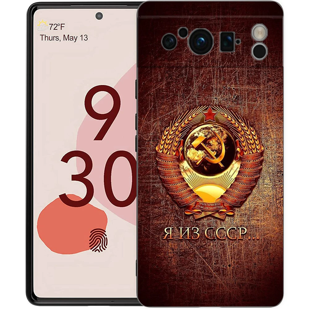 Retro Soviet-Inspired Shockproof Silicone Phone Case Cover