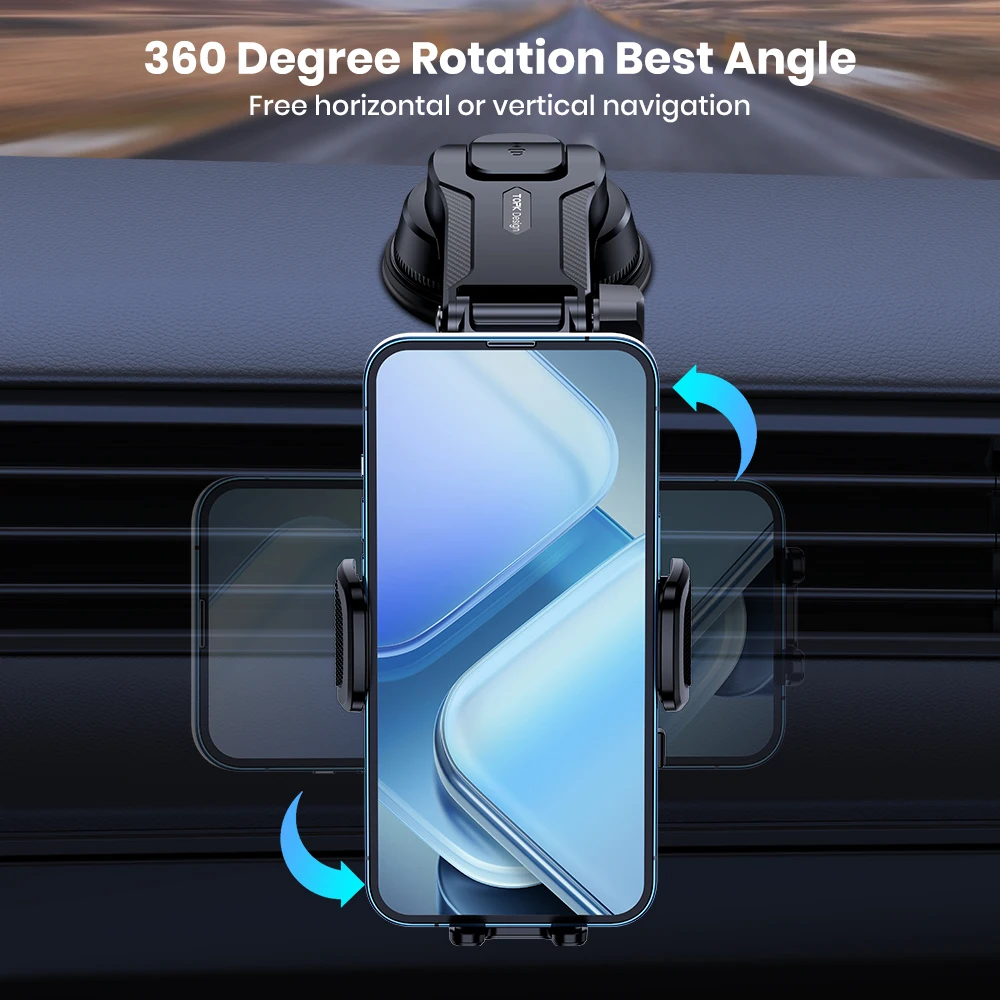 Universal Car Phone Holder with Air Vent and Suction Cup Mount