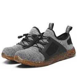 Lightweight Breathable Indestructible Safety Work Sneakers - 45 (GRAY)